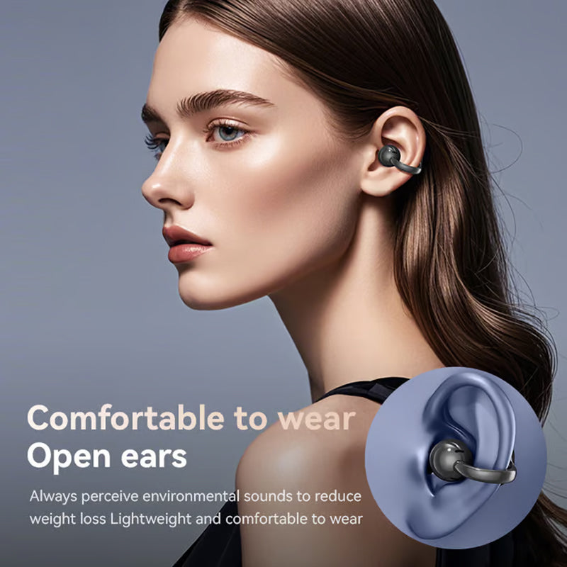 Bluetooth Clip-On Earphones with Wireless Music Streaming