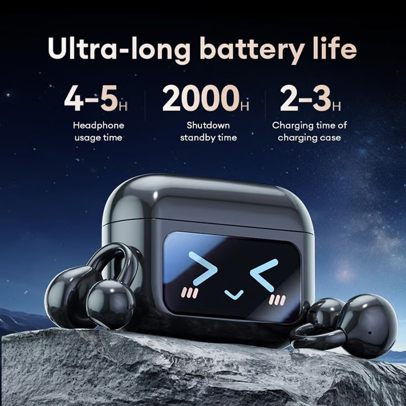 Bluetooth Clip-On Earphones with Wireless Music Streaming