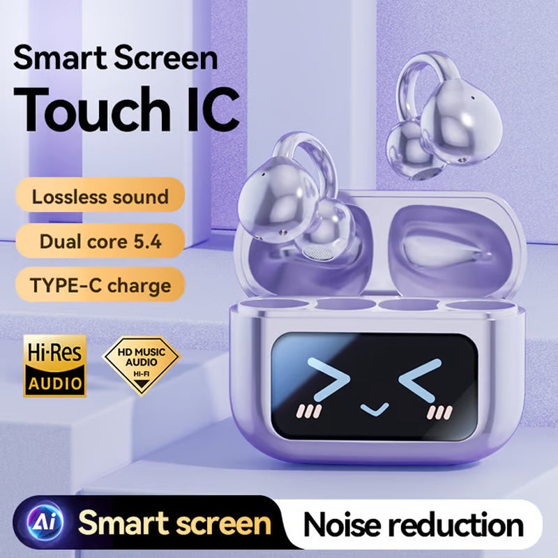 Bluetooth Clip-On Earphones with Wireless Music Streaming
