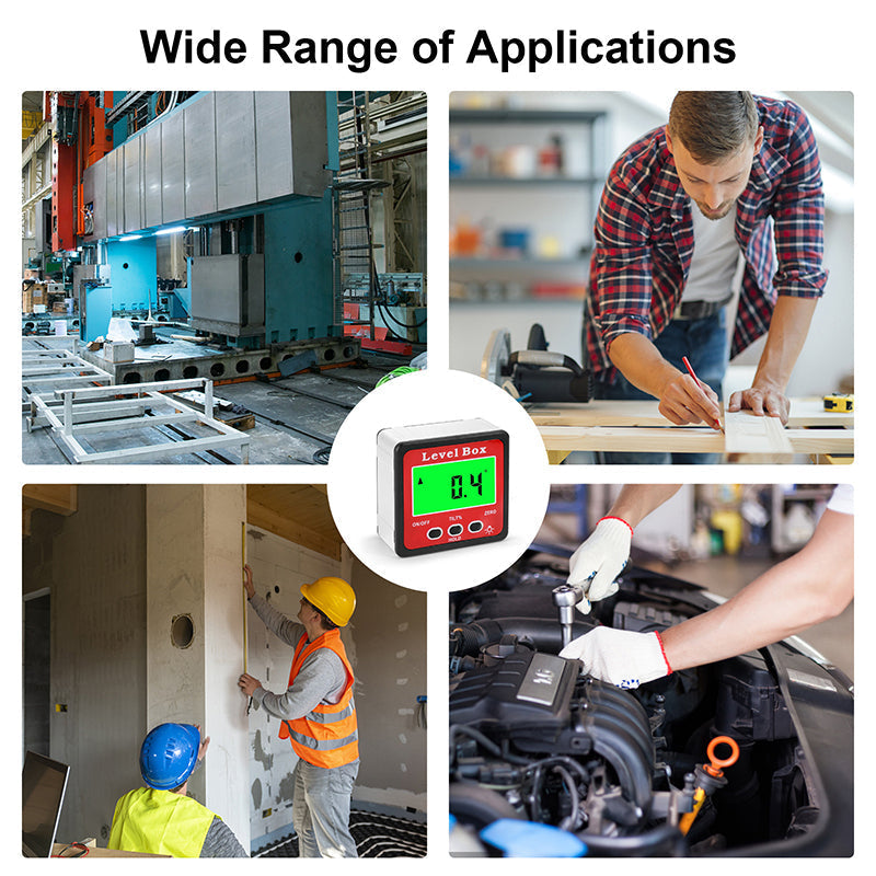 3-in-1 Digital Inclinometer Angle Finder Gauge