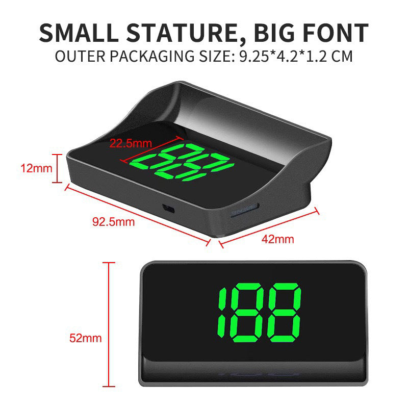 Car Head-Up Display Speedometer with Dual GPS and HD LCD