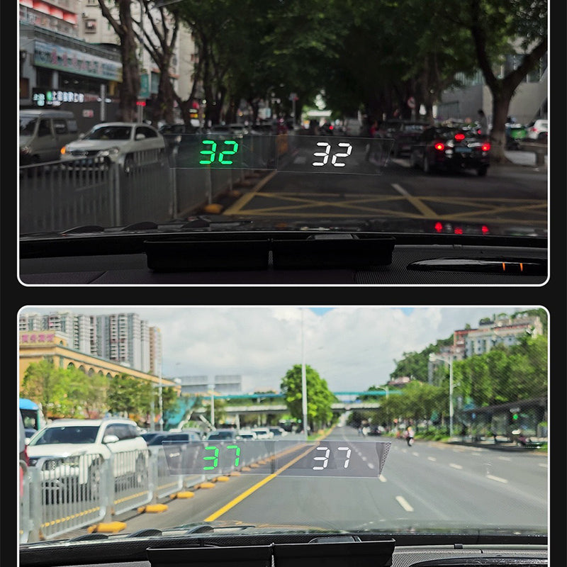 Car Head-Up Display Speedometer with Dual GPS and HD LCD