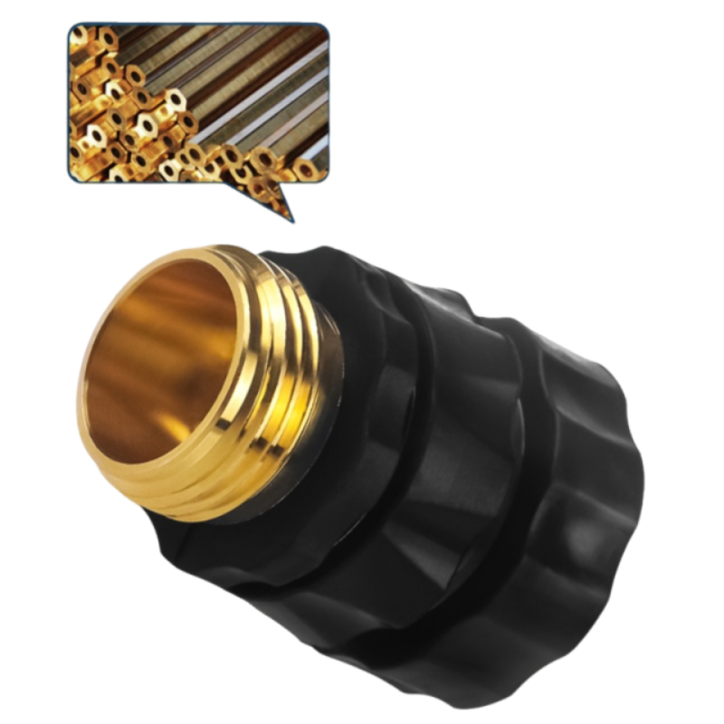 Gold 3/4-Inch Garden Hose Quick Connector