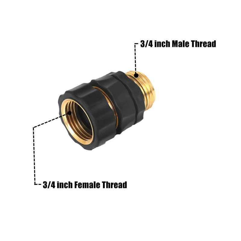 Gold 3/4-Inch Garden Hose Quick Connector