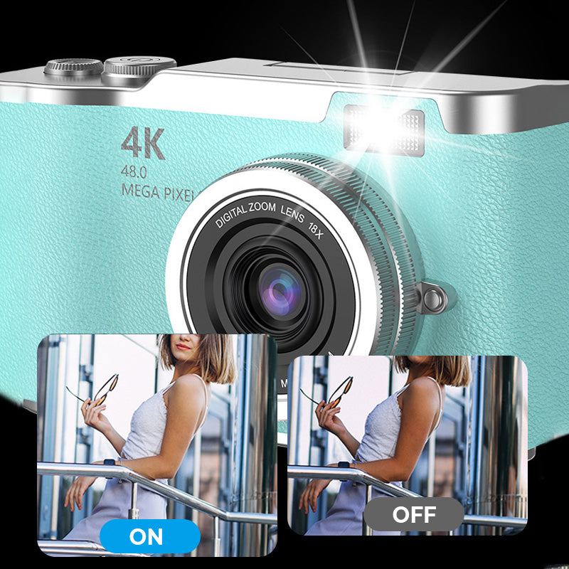 4K Touch Screen Digital Camera with 2.4-Inch Flip Screen