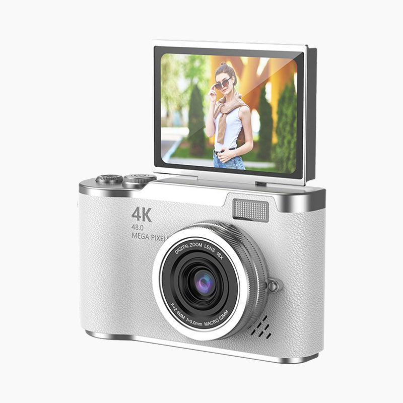 4K Touch Screen Digital Camera with 2.4-Inch Flip Screen