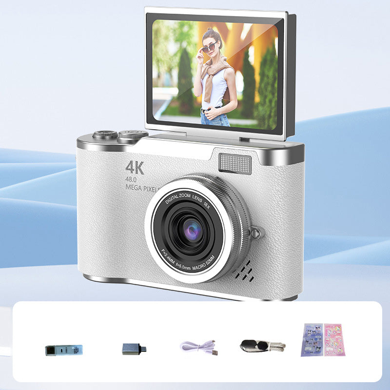 4K Touch Screen Digital Camera with 2.4-Inch Flip Screen