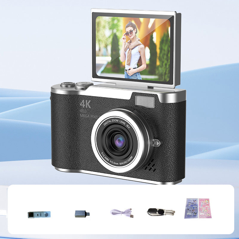 4K Touch Screen Digital Camera with 2.4-Inch Flip Screen