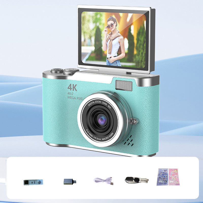 4K Touch Screen Digital Camera with 2.4-Inch Flip Screen