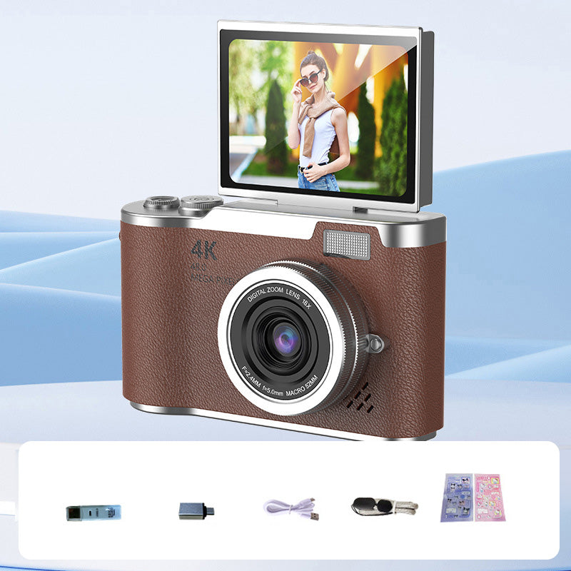 4K Touch Screen Digital Camera with 2.4-Inch Flip Screen