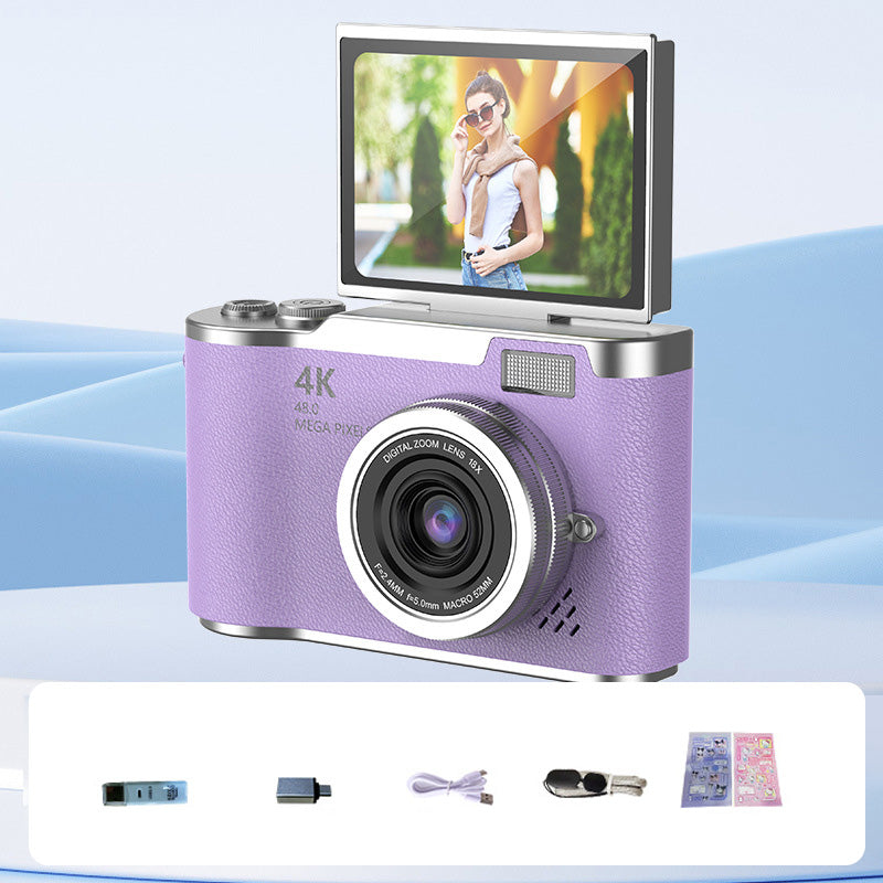 4K Touch Screen Digital Camera with 2.4-Inch Flip Screen