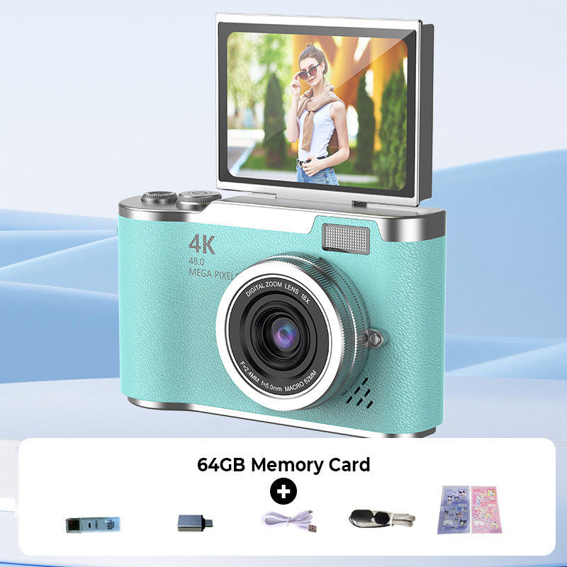 4K Touch Screen Digital Camera with 2.4-Inch Flip Screen