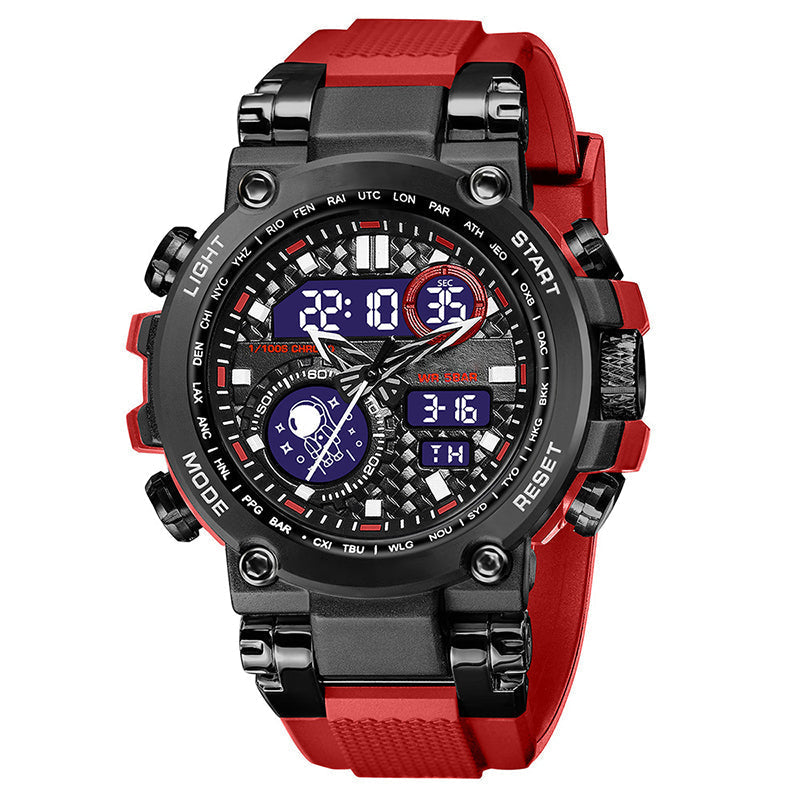Men's Multifunctional Digital Quartz Watch with Night Light