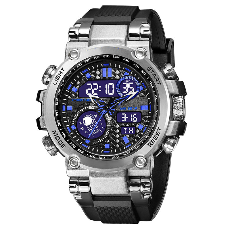 Men's Multifunctional Digital Quartz Watch with Night Light