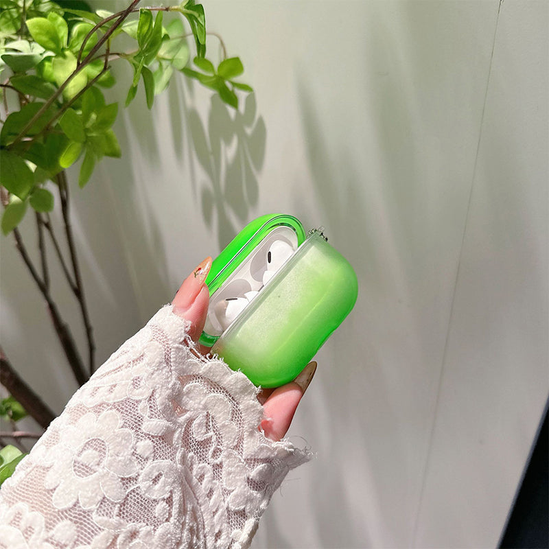 Luminous Quicksand AirPod Case with Shockproof Protection and Keychain