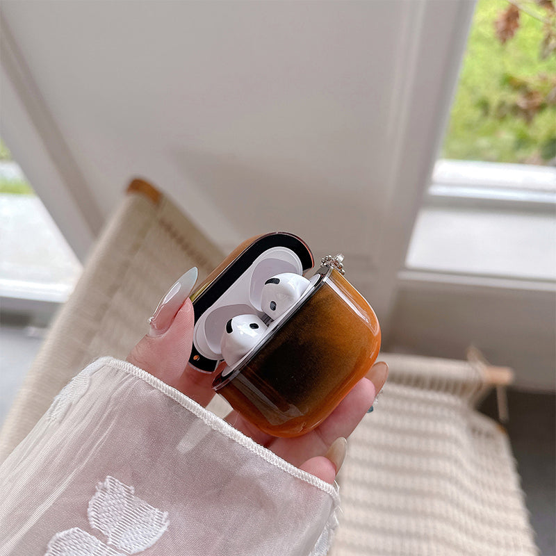 Luminous Quicksand AirPod Case with Shockproof Protection and Keychain