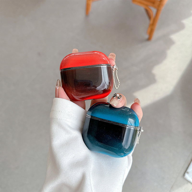 Luminous Quicksand AirPod Case with Shockproof Protection and Keychain