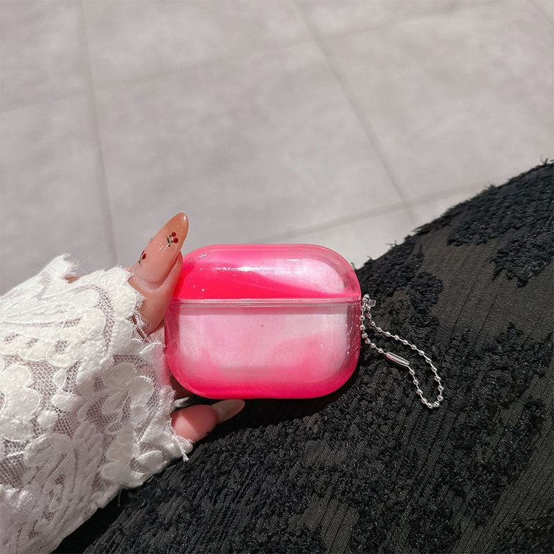 Luminous Quicksand AirPod Case with Shockproof Protection and Keychain