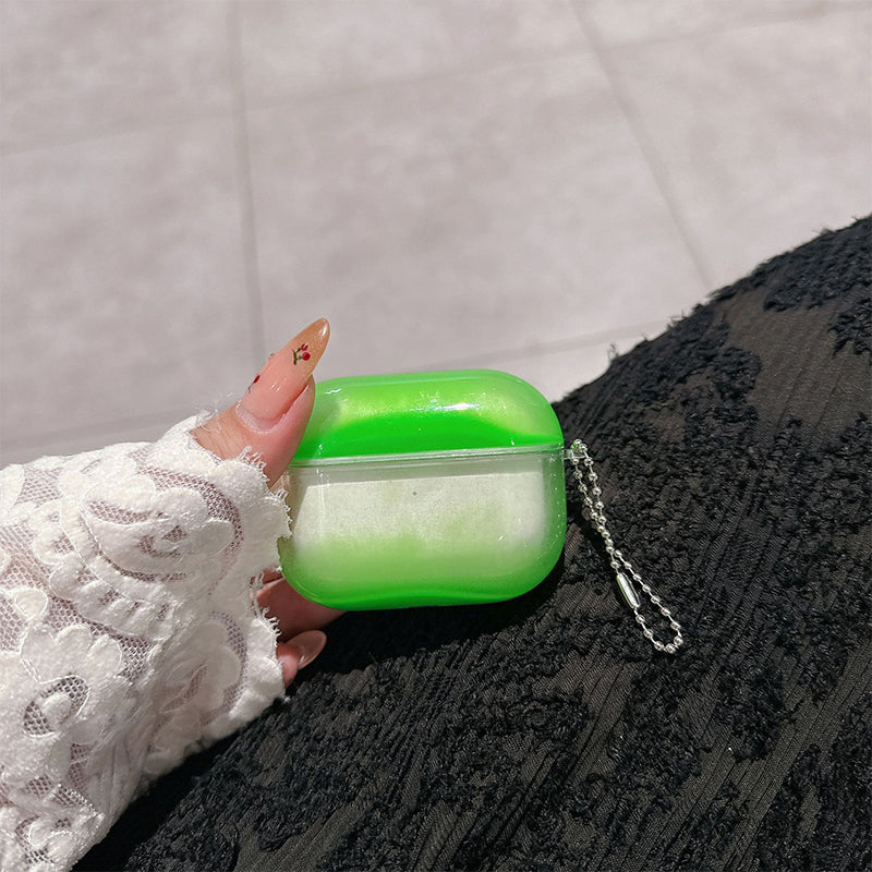 Luminous Quicksand AirPod Case with Shockproof Protection and Keychain