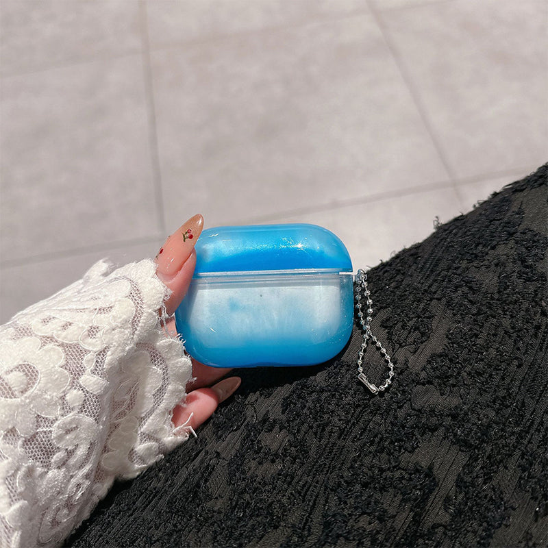 Luminous Quicksand AirPod Case with Shockproof Protection and Keychain