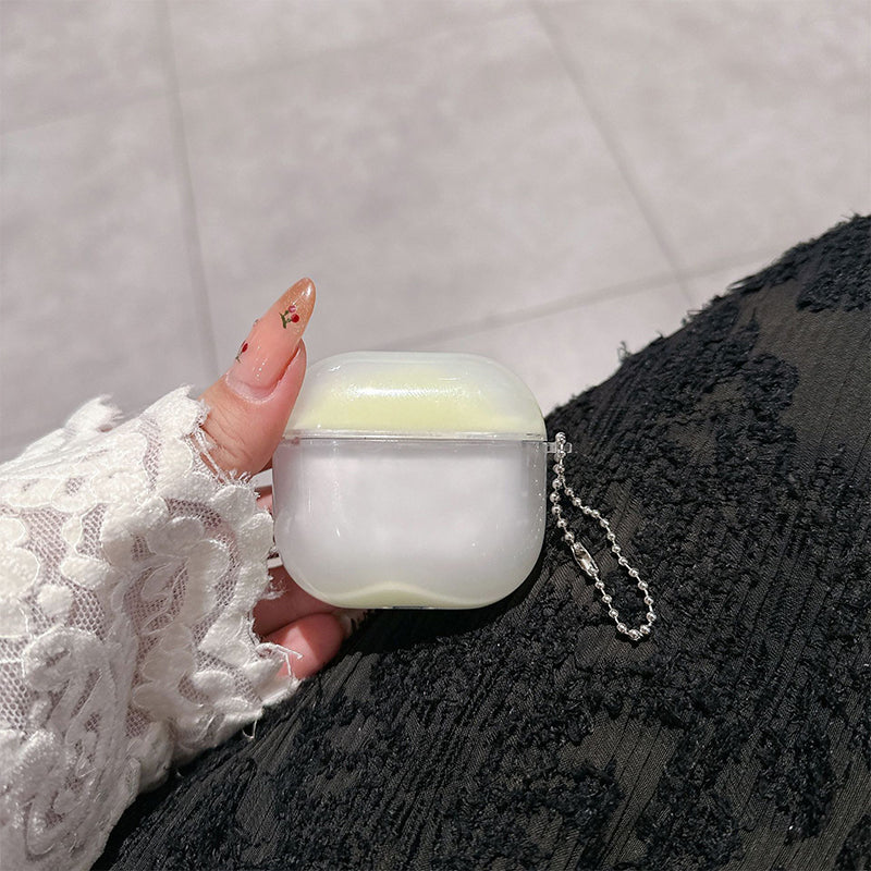 Luminous Quicksand AirPod Case with Shockproof Protection and Keychain
