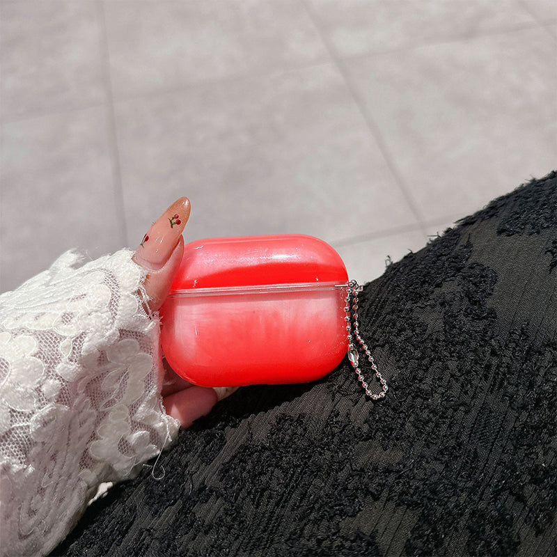 Luminous Quicksand AirPod Case with Shockproof Protection and Keychain