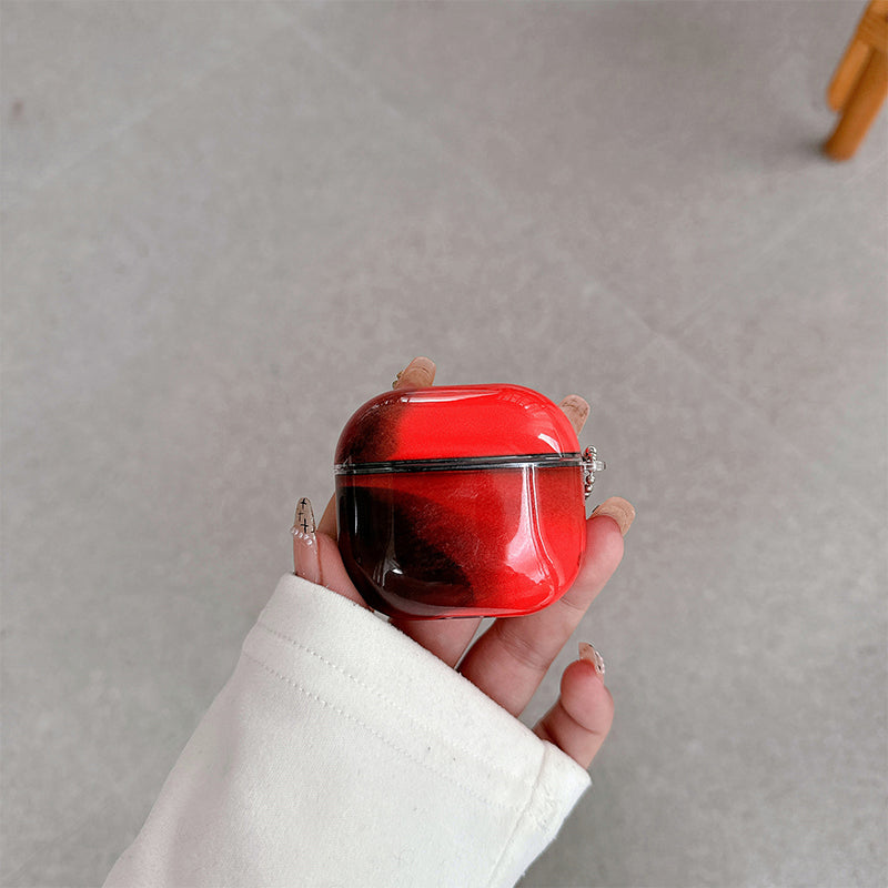 Luminous Quicksand AirPod Case with Shockproof Protection and Keychain