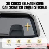 3D Metal Jesus Christ Cross Car Badge Sticker