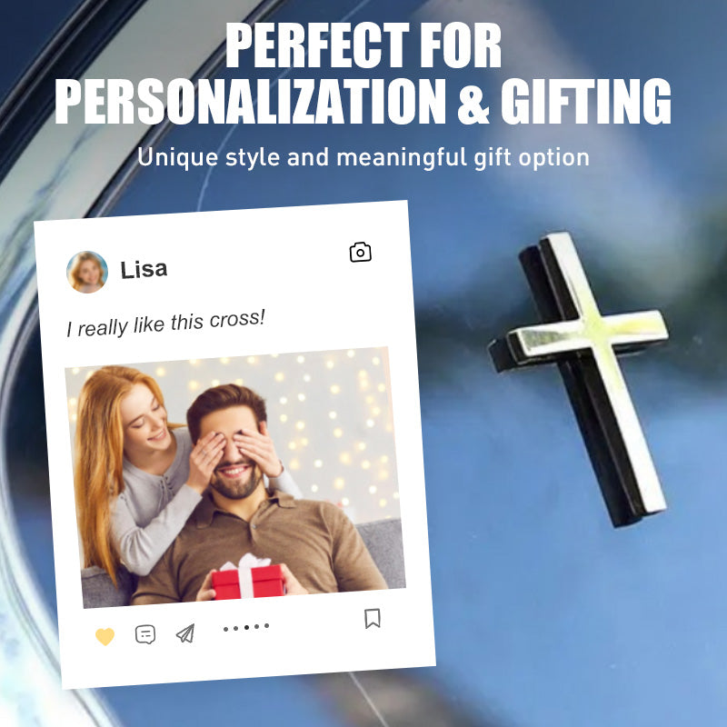3D Metal Jesus Christ Cross Car Badge Sticker