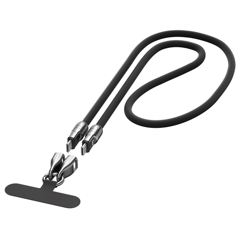 2-in-1 Cell Phone Lanyard Fast Charging Data Cable
