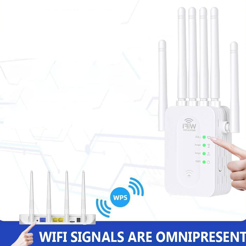 WiFi Signal Booster 6-Antenna 300Mbps Wireless Repeater