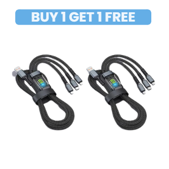 Transparent Luminous 3-in-1 Super Fast Charging Cable