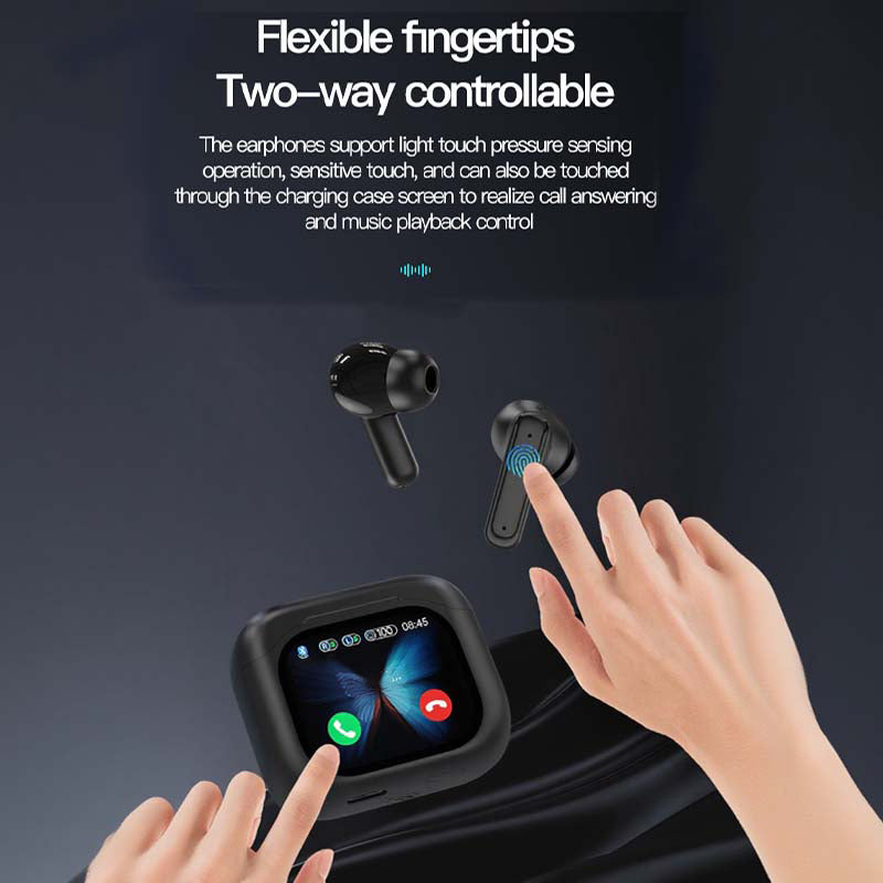 Touch-Sensitive Compact Earbuds with Noise Cancellation