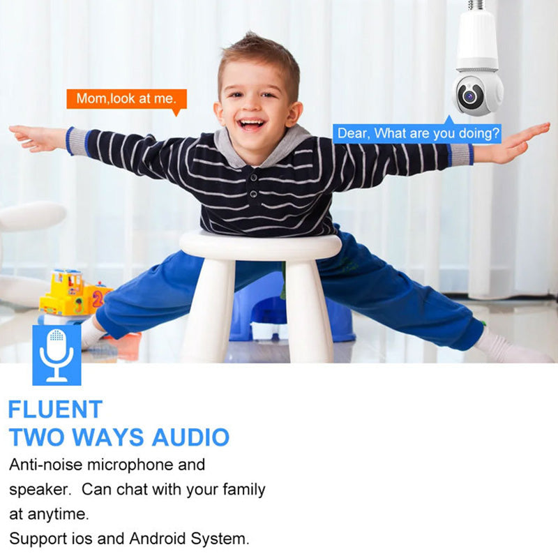 Smart WiFi Security Camera with Lighting and Motion Detection