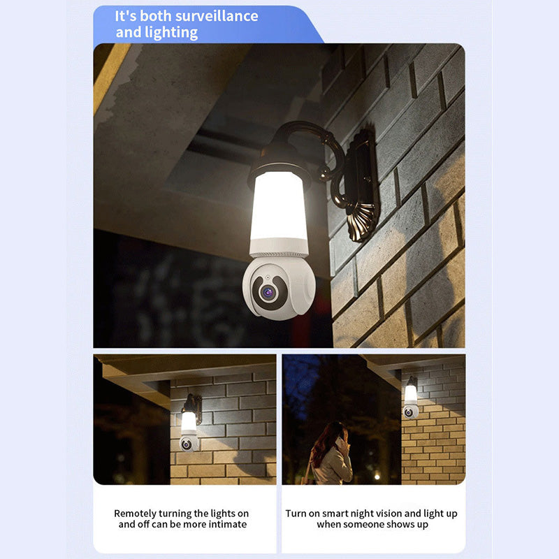 Smart WiFi Security Camera with Lighting and Motion Detection