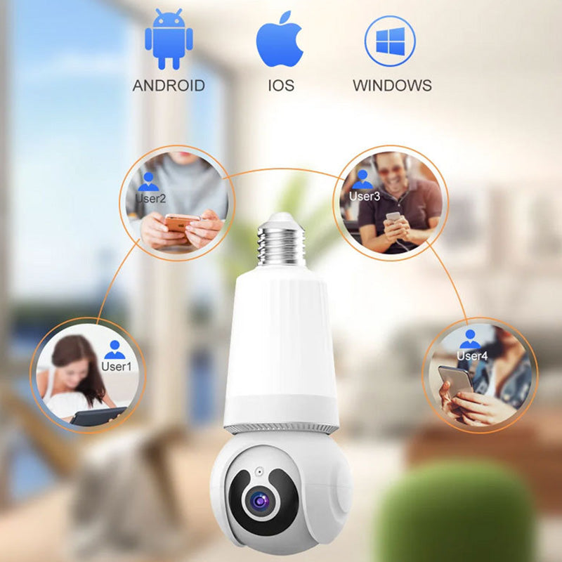 Smart WiFi Security Camera with Lighting and Motion Detection