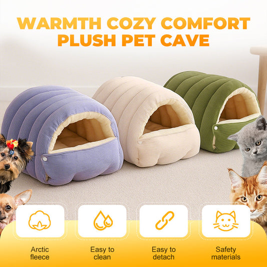 Cozy Warm Cave Bed for Pets