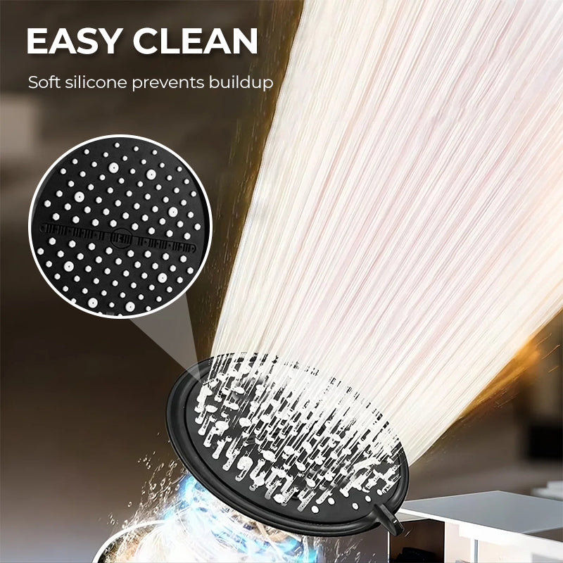 High Pressure Rain Shower Head 15 cm Panel 7 Settings