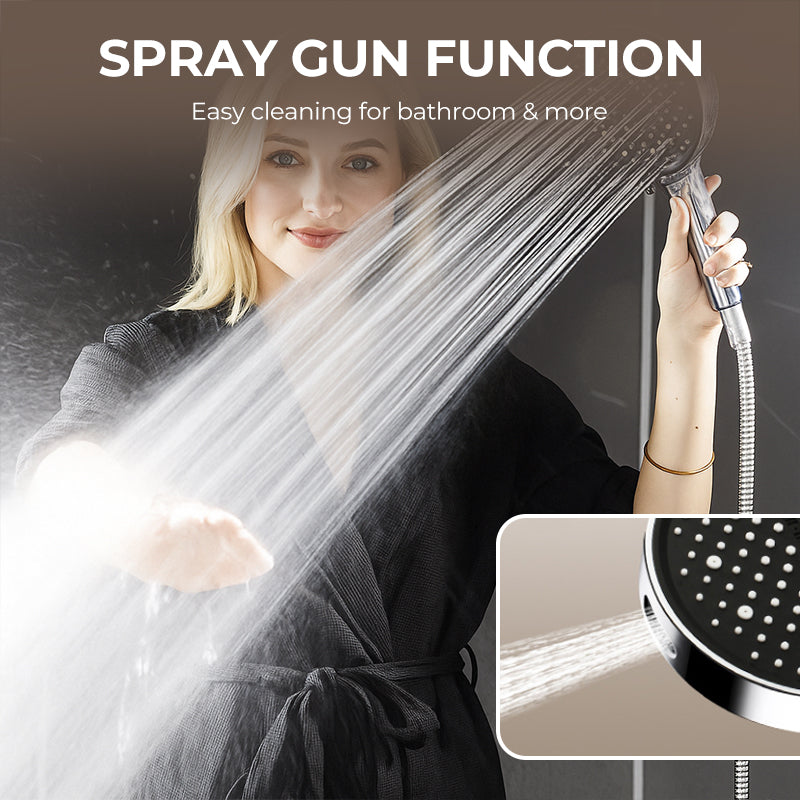 High Pressure Rain Shower Head 15 cm Panel 7 Settings