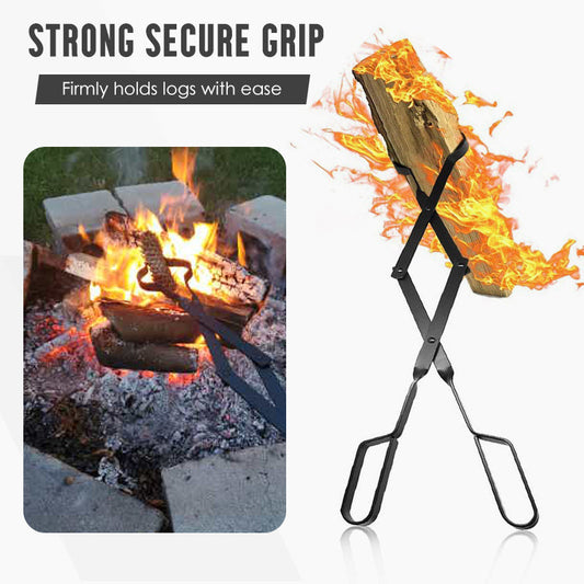 Durable Foldable Firewood Tongs