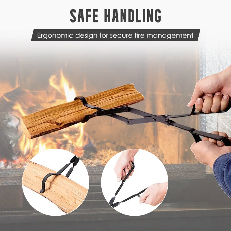 Durable Foldable Firewood Tongs