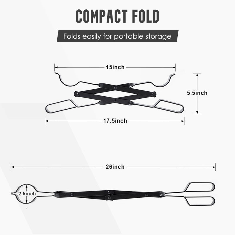 Durable Foldable Firewood Tongs