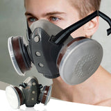 Industrial Dual-Tank Gas Mask with Activated Carbon Filters