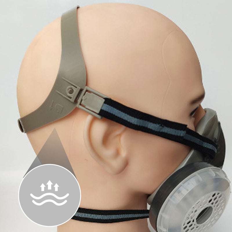 Industrial Dual-Tank Gas Mask with Activated Carbon Filters