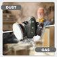 Industrial Dual-Tank Gas Mask with Activated Carbon Filters