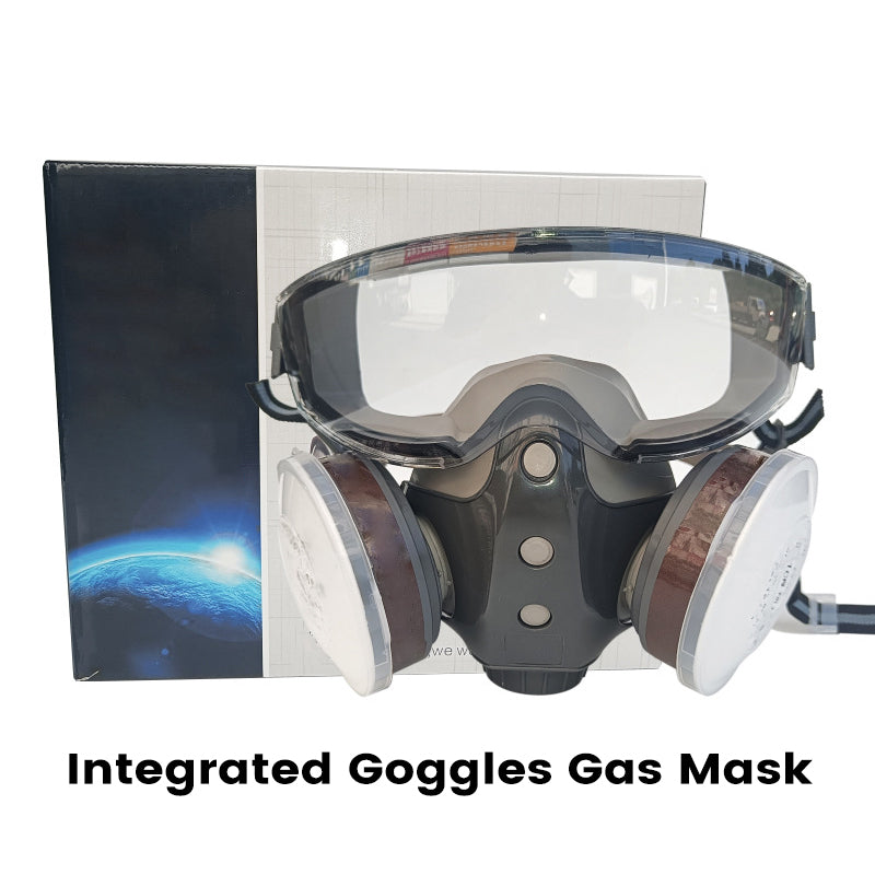 Industrial Dual-Tank Gas Mask with Activated Carbon Filters