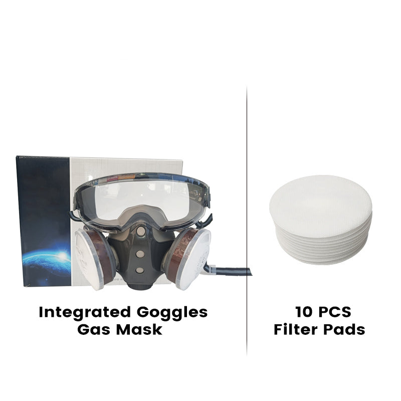 Industrial Dual-Tank Gas Mask with Activated Carbon Filters