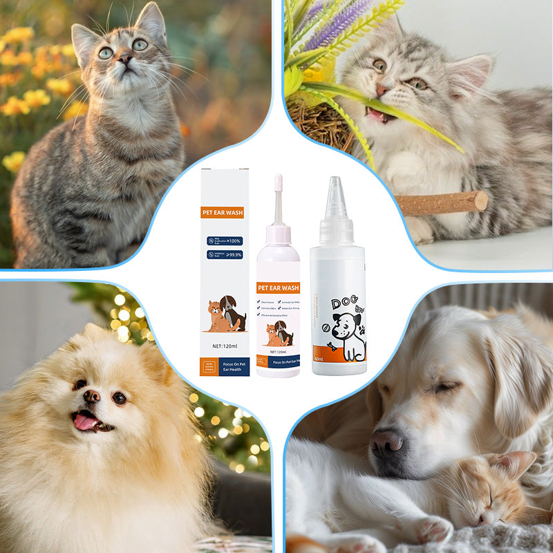 Gentle Pet Ear Cleaner with Soothing Aloe for Dogs & Cats