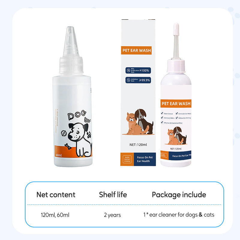 Gentle Pet Ear Cleaner with Soothing Aloe for Dogs & Cats