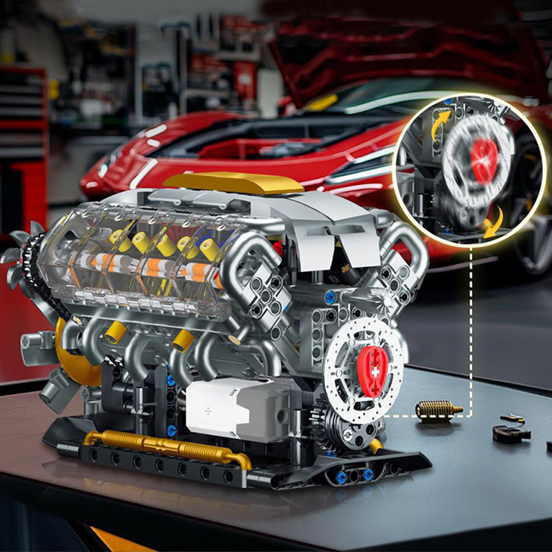 Building Blocks OHV V8 Small-Block Engine Model Kit